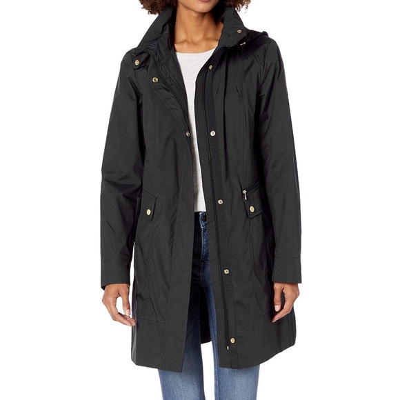 Guess Jackets & Blazers - Guess Black Trench Rain Coat Large